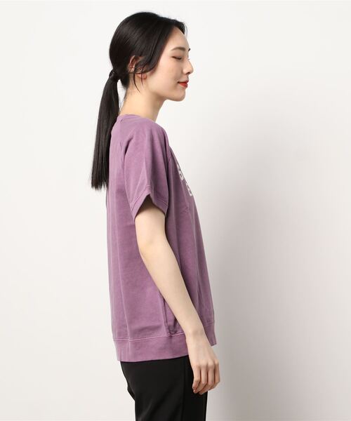 ALL ORDINARIES（オールオーディナリーズ）の「【別注ピグメント染】St.MARY Brt.ラグラン半袖Tシャツ（Tシャツ/カットソー・レディース・グレー/パープル/ネイビー/オフホワイト・1/2/3/4）」の8枚目の写真
