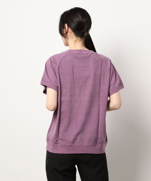 ALL ORDINARIES（オールオーディナリーズ）の「【別注ピグメント染】St.MARY Brt.ラグラン半袖Tシャツ（Tシャツ/カットソー・レディース・グレー/パープル/ネイビー/オフホワイト・1/2/3/4）」の15枚目の写真