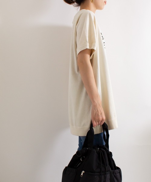 ALL ORDINARIES（オールオーディナリーズ）の「【別注ピグメント染】St.MARY Brt.ラグラン半袖Tシャツ（Tシャツ/カットソー・レディース・グレー/パープル/ネイビー/オフホワイト・1/2/3/4）」の19枚目の写真
