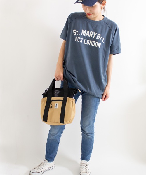 ALL ORDINARIES（オールオーディナリーズ）の「【別注ピグメント染】St.MARY Brt.ラグラン半袖Tシャツ（Tシャツ/カットソー・レディース・グレー/パープル/ネイビー/オフホワイト・1/2/3/4）」の18枚目の写真