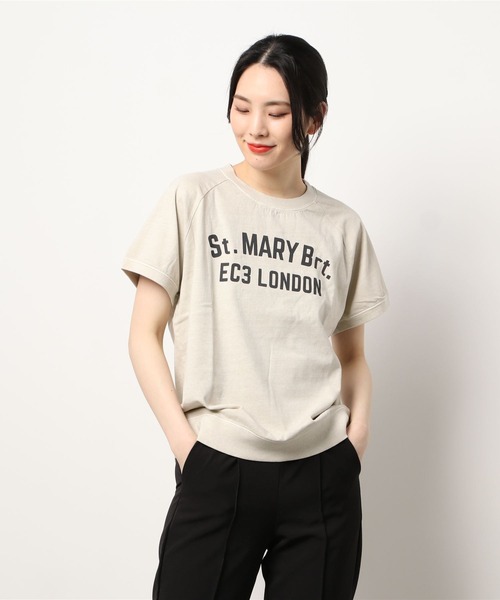 ALL ORDINARIES（オールオーディナリーズ）の「【別注ピグメント染】St.MARY Brt.ラグラン半袖Tシャツ（Tシャツ/カットソー・レディース・グレー/パープル/ネイビー/オフホワイト・1/2/3/4）」の11枚目の写真