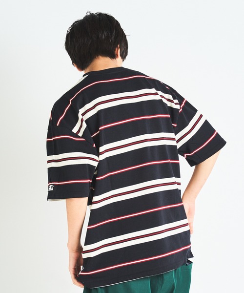 STARTER（スターター）の「JE-STARTER.マルチボーダーSSTEE（Tシャツ/カットソー・メンズ・ブラック/グリーン・M/L）」の12枚目の写真