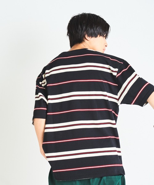 STARTER（スターター）の「JE-STARTER.マルチボーダーSSTEE（Tシャツ/カットソー・メンズ・ブラック/グリーン・M/L）」の13枚目の写真