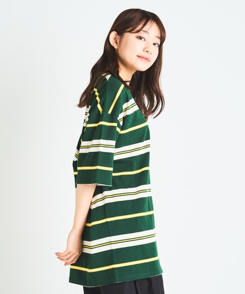 STARTER（スターター）の「JE-STARTER.マルチボーダーSSTEE（Tシャツ/カットソー・メンズ・ブラック/グリーン・M/L）」の21枚目の写真