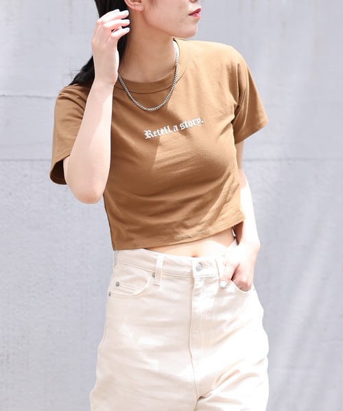 WEGO(ウィゴー)の「WEGO/アソートチビT(Tシャツ/カットソー・レディース・その他1/ブラック/ブラウン・FREE)」の10枚目の写真