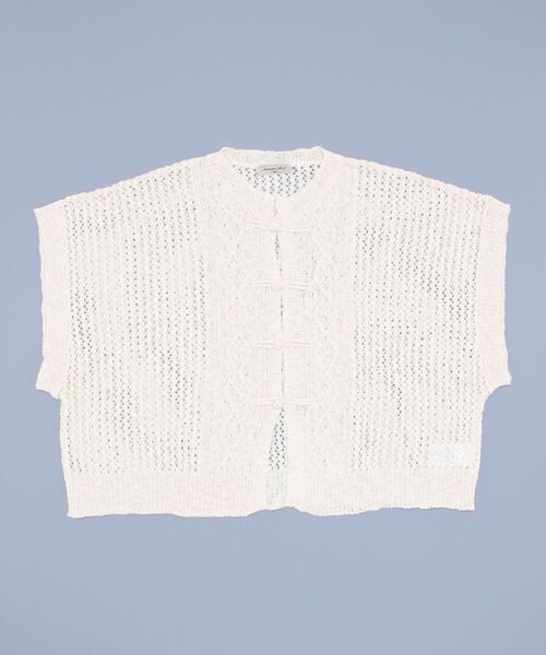 Samansa Mos2(サマンサ モスモス)の「チャイナボタンニットベスト(ベスト・レディース・キナリ/ブラック/モカ・フリ-)」の4枚目の写真