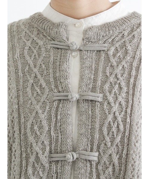 Samansa Mos2(サマンサ モスモス)の「チャイナボタンニットベスト(ベスト・レディース・キナリ/ブラック/モカ・フリ-)」の13枚目の写真