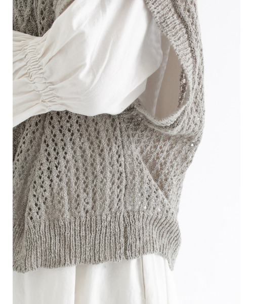 Samansa Mos2(サマンサ モスモス)の「チャイナボタンニットベスト(ベスト・レディース・キナリ/ブラック/モカ・フリ-)」の15枚目の写真