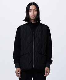 MILITARY ZIP V NECK DOWN VEST