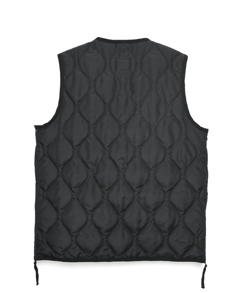 TAION（タイオン）の「MILITARY ZIP V NECK DOWN VEST（ダウンジャケット/コート・メンズ・ブラック/ダークグレー・S/M/L/XL）」の4枚目の写真