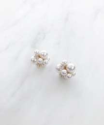ビジューパールモチーフピアス