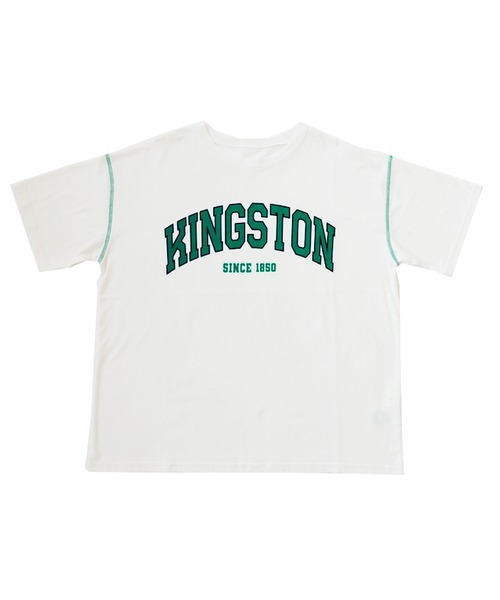 antiqua(アンティカ)の「最旬カジュアルスタイル。カレッジロゴT(Tシャツ/カットソー・レディース・ホワイト/グレー・FREE)」の17枚目の写真