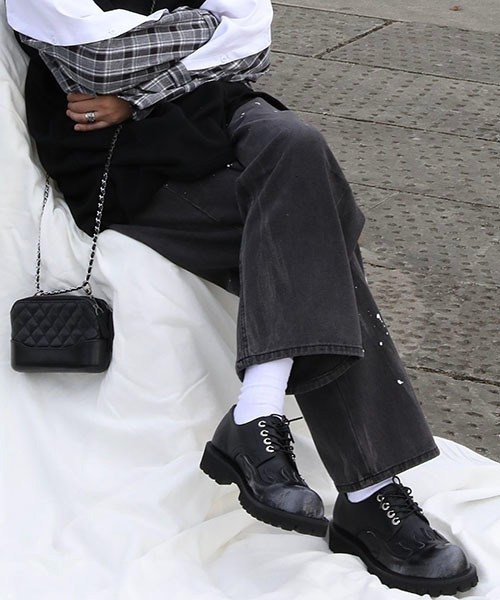 WESTBOY（ウエストボーイ）の「ファイヤーパターンドレスシューズ WO22SH09【WB ORIGINALS】（ドレスシューズ・メンズ・ブラック・42/40/43/41）」の7枚目の写真