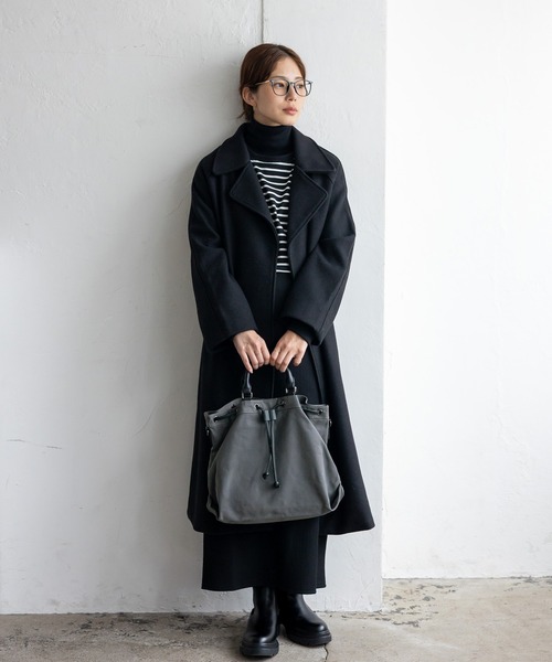 セール】巾着2wayナイロントートバッグ スエード調 A4 ショルダー