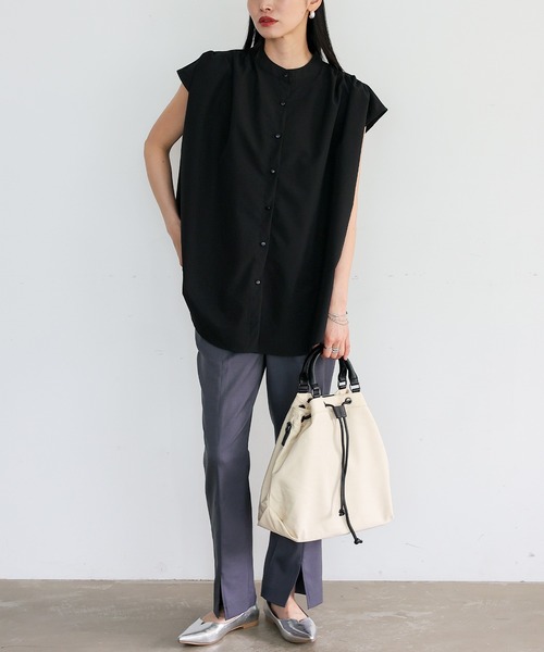 VitaFelice（ヴィータフェリーチェ）の「巾着2wayナイロントートバッグ A4 ショルダーバッグ 大容量トート（トートバッグ・レディース・ブラック/ベージュ/グリーン/グレー/アイボリー/ブラウン系その他/カーキ系・FREE）」の17枚目の写真