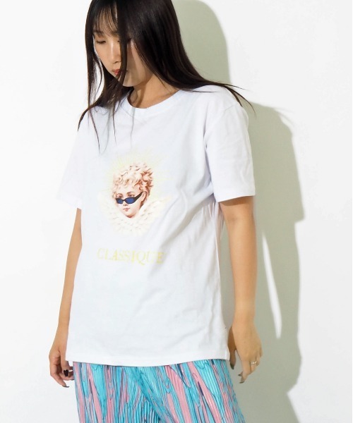 Bloom Closet（ブルームクローゼット）の「BAD ANGEL S/STee（Tシャツ/カットソー・レディース・ホワイト/ブラック・MEDIUM/LARGE）」の3枚目の写真