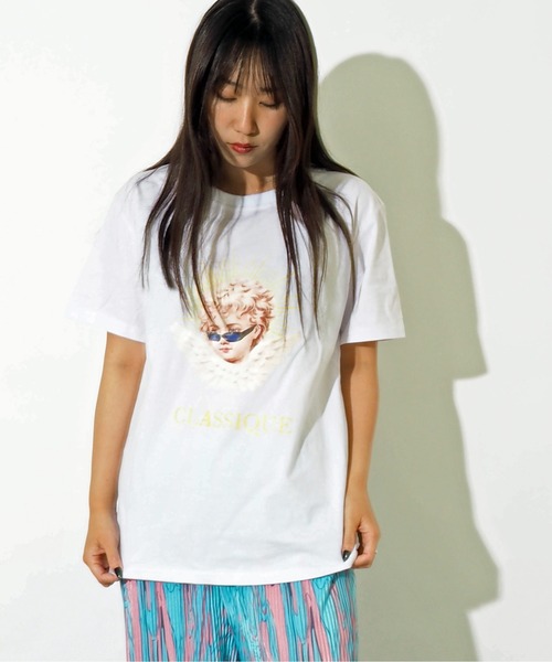 Bloom Closet（ブルームクローゼット）の「BAD ANGEL S/STee（Tシャツ/カットソー・レディース・ホワイト/ブラック・MEDIUM/LARGE）」の8枚目の写真