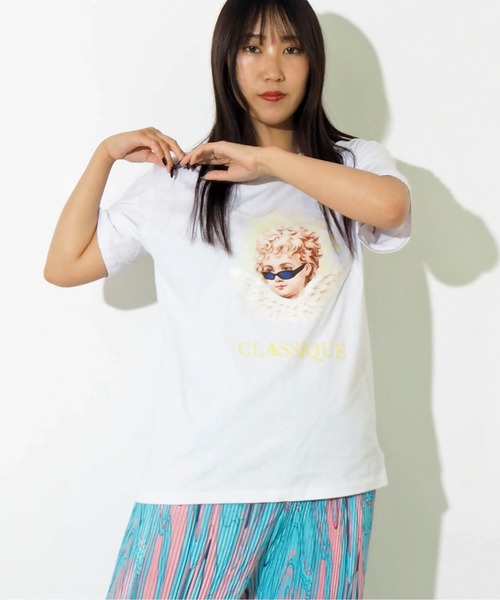 Bloom Closet（ブルームクローゼット）の「BAD ANGEL S/STee（Tシャツ/カットソー・レディース・ホワイト/ブラック・MEDIUM/LARGE）」の5枚目の写真