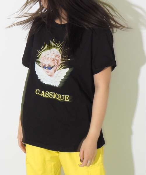 Bloom Closet（ブルームクローゼット）の「BAD ANGEL S/STee（Tシャツ/カットソー・レディース・ホワイト/ブラック・MEDIUM/LARGE）」の4枚目の写真