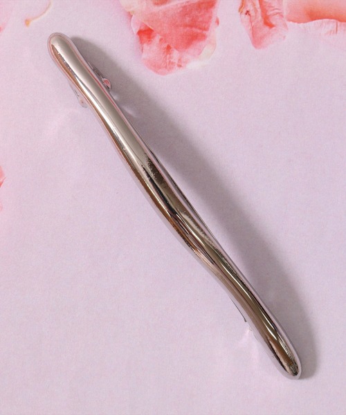 BAYBLO（ベイブロ）の「(SB)ニュアンス カーブ スティック メタル バレッタ（バレッタ/ヘアクリップ・レディース・シルバー/ゴールド・FREE）」の3枚目の写真