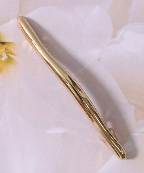 BAYBLO（ベイブロ）の「(SB)ニュアンス カーブ スティック メタル バレッタ（バレッタ/ヘアクリップ・レディース・シルバー/ゴールド・FREE）」の4枚目の写真