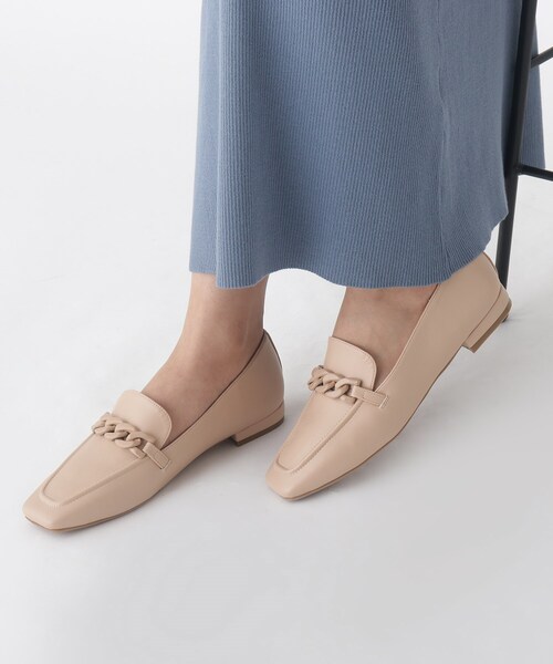 OPAQUE.CLIP（オペークドットクリップ）の「◆スクエアトゥチェーンローファー（その他シューズ・レディース・オフホワイト/ブラック/ベージュ・02/03）」の19枚目の写真