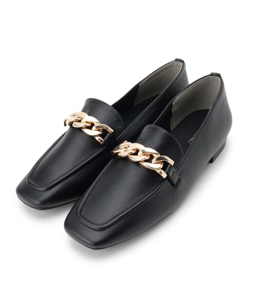 OPAQUE.CLIP（オペークドットクリップ）の「◆スクエアトゥチェーンローファー（その他シューズ・レディース・オフホワイト/ブラック/ベージュ・02/03）」の20枚目の写真