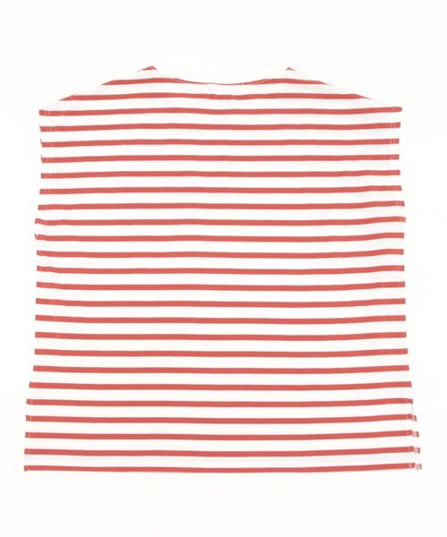 Lugnoncure（ルノンキュール）の「ボーダーフレンチスリーブTシャツ（Tシャツ/カットソー・レディース・ブラック/オフホワイト/オレンジ・ﾌﾘ-）」の6枚目の写真