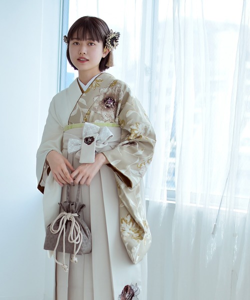 utatane（ウタタネ）の「巾着バッグ　レオパード　日本製（和装小物・レディース・カーキ・FREE）」の9枚目の写真