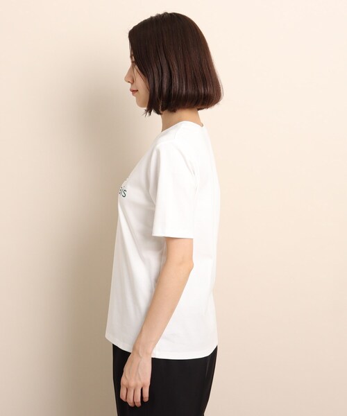 COUP DE CHANCE（クードシャンス）の「◆【洗える/日本製】ロゴプリントTシャツ（Tシャツ/カットソー・レディース・ホワイト系1/ホワイト系2/ブラック系・40/38/36/34）」の5枚目の写真
