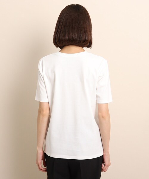 COUP DE CHANCE（クードシャンス）の「◆【洗える/日本製】ロゴプリントTシャツ（Tシャツ/カットソー・レディース・ホワイト系1/ホワイト系2/ブラック系・40/38/36/34）」の6枚目の写真