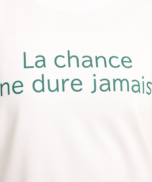 COUP DE CHANCE（クードシャンス）の「◆【洗える/日本製】ロゴプリントTシャツ（Tシャツ/カットソー・レディース・ホワイト系1/ホワイト系2/ブラック系・40/38/36/34）」の10枚目の写真