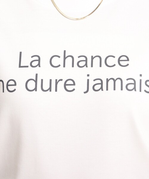 COUP DE CHANCE（クードシャンス）の「◆【洗える/日本製】ロゴプリントTシャツ（Tシャツ/カットソー・レディース・ホワイト系1/ホワイト系2/ブラック系・40/38/36/34）」の11枚目の写真