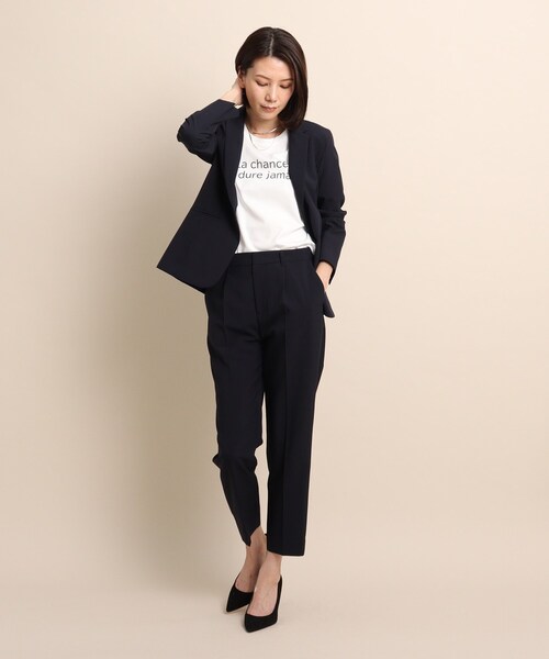 COUP DE CHANCE（クードシャンス）の「◆【洗える/日本製】ロゴプリントTシャツ（Tシャツ/カットソー・レディース・ホワイト系1/ホワイト系2/ブラック系・40/38/36/34）」の14枚目の写真