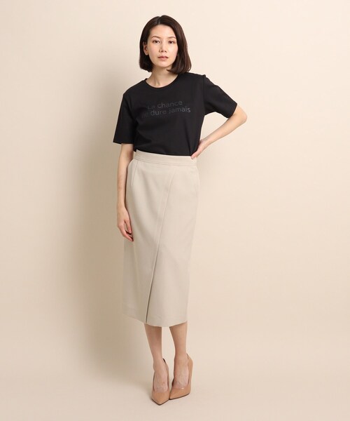 COUP DE CHANCE（クードシャンス）の「◆【洗える/日本製】ロゴプリントTシャツ（Tシャツ/カットソー・レディース・ホワイト系1/ホワイト系2/ブラック系・40/38/36/34）」の15枚目の写真
