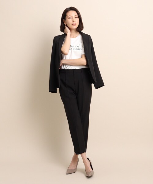 COUP DE CHANCE（クードシャンス）の「◆【洗える/日本製】ロゴプリントTシャツ（Tシャツ/カットソー・レディース・ホワイト系1/ホワイト系2/ブラック系・40/38/36/34）」の16枚目の写真