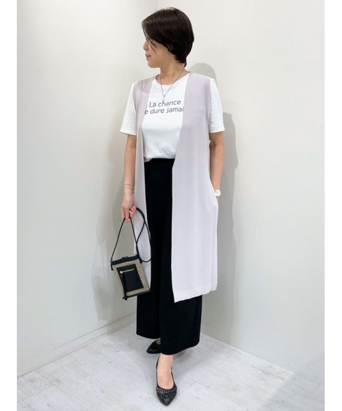 COUP DE CHANCE（クードシャンス）の「◆【洗える/日本製】ロゴプリントTシャツ（Tシャツ/カットソー・レディース・ホワイト系1/ホワイト系2/ブラック系・40/38/36/34）」の22枚目の写真