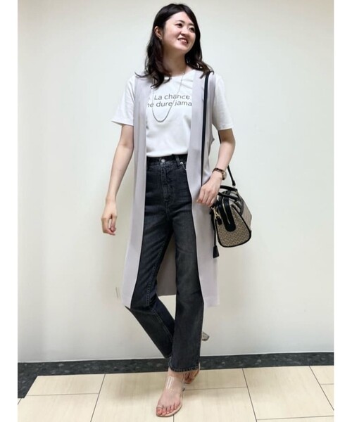 COUP DE CHANCE（クードシャンス）の「◆【洗える/日本製】ロゴプリントTシャツ（Tシャツ/カットソー・レディース・ホワイト系1/ホワイト系2/ブラック系・40/38/36/34）」の19枚目の写真
