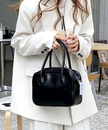 florist | 【2WAY/3WAY】スクエアシルエットのシンプルレザーハンドバッグ/ショルダーバッグ(ショルダーバッグ)