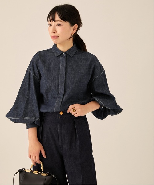 journal standard L'essage(ジャーナルスタンダードレサージュ)の「■■リアクティブデニムシャツ(シャツ/ブラウス・レディース・ネイビー・FREE)」の1枚目の写真