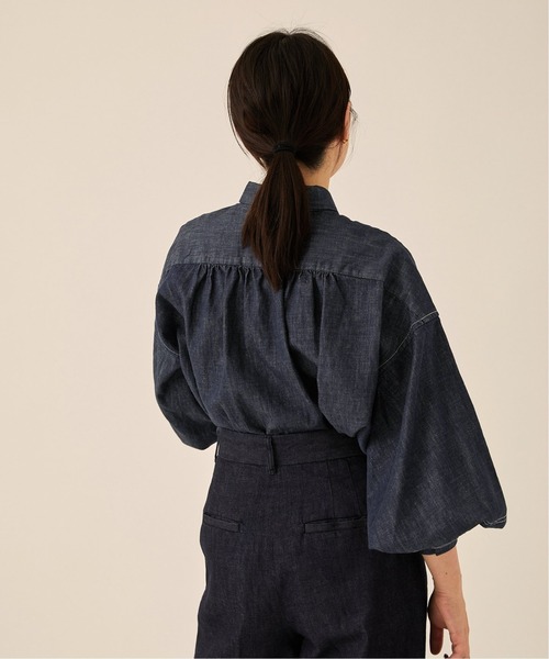 journal standard L'essage(ジャーナルスタンダードレサージュ)の「■■リアクティブデニムシャツ(シャツ/ブラウス・レディース・ネイビー・FREE)」の4枚目の写真