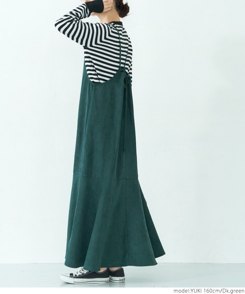 coca(coca)(コカ)の「コーデュロイキャミワンピース(ワンピース・レディース・ダークグリーン/ブラック・ONE SIZE)」の10枚目の写真