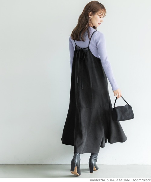 coca(coca)(コカ)の「コーデュロイキャミワンピース(ワンピース・レディース・ダークグリーン/ブラック・ONE SIZE)」の5枚目の写真