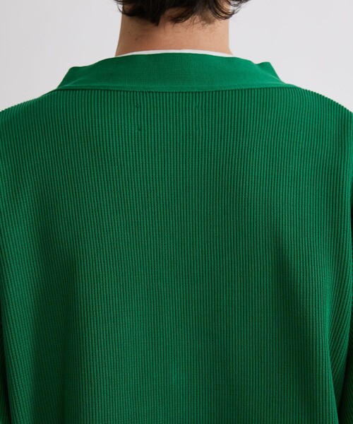 UNITED TOKYO（ユナイテッドトウキョウ）の「リラックスワッフルカーデ（カーディガン/ボレロ・メンズ・ブラック/ベージュ/グリーン・1/2）」の5枚目の写真