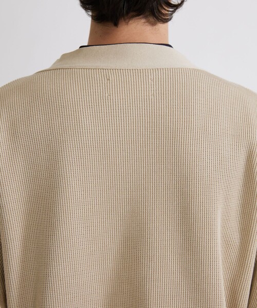 UNITED TOKYO（ユナイテッドトウキョウ）の「リラックスワッフルカーデ（カーディガン/ボレロ・メンズ・ブラック/ベージュ/グリーン・1/2）」の22枚目の写真