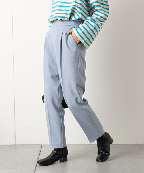 CIAOPANIC TYPY（チャオパニックティピー）の「□楽ちん美脚テックウールテーパードパンツ（スラックス・レディース・ブラック/ピンク/ホワイト系その他/サックスブルー/イエロー・MEDIUM/SMALL/X-SMALL/LARGE）」の22枚目の写真