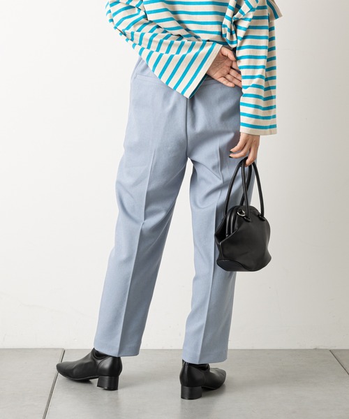 CIAOPANIC TYPY（チャオパニックティピー）の「□楽ちん美脚テックウールテーパードパンツ（スラックス・レディース・ブラック/ピンク/ホワイト系その他/サックスブルー/イエロー・MEDIUM/SMALL/X-SMALL/LARGE）」の8枚目の写真