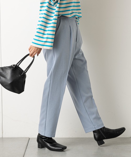 CIAOPANIC TYPY（チャオパニックティピー）の「□楽ちん美脚テックウールテーパードパンツ（スラックス・レディース・ブラック/ピンク/ホワイト系その他/サックスブルー/イエロー・MEDIUM/SMALL/X-SMALL/LARGE）」の15枚目の写真