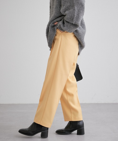 CIAOPANIC TYPY（チャオパニックティピー）の「□楽ちん美脚テックウールテーパードパンツ（スラックス・レディース・ブラック/ピンク/ホワイト系その他/サックスブルー/イエロー・MEDIUM/SMALL/X-SMALL/LARGE）」の9枚目の写真