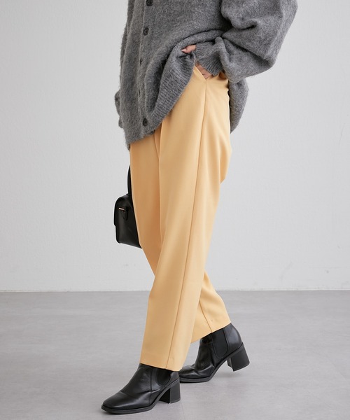 CIAOPANIC TYPY（チャオパニックティピー）の「□楽ちん美脚テックウールテーパードパンツ（スラックス・レディース・ブラック/ピンク/ホワイト系その他/サックスブルー/イエロー・MEDIUM/SMALL/X-SMALL/LARGE）」の16枚目の写真